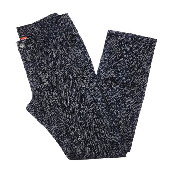 Liverpool Jeans Company | Black Snakeskin Sadie Straight-Leg Pants Size 10 (30) - Picture 3 of 8